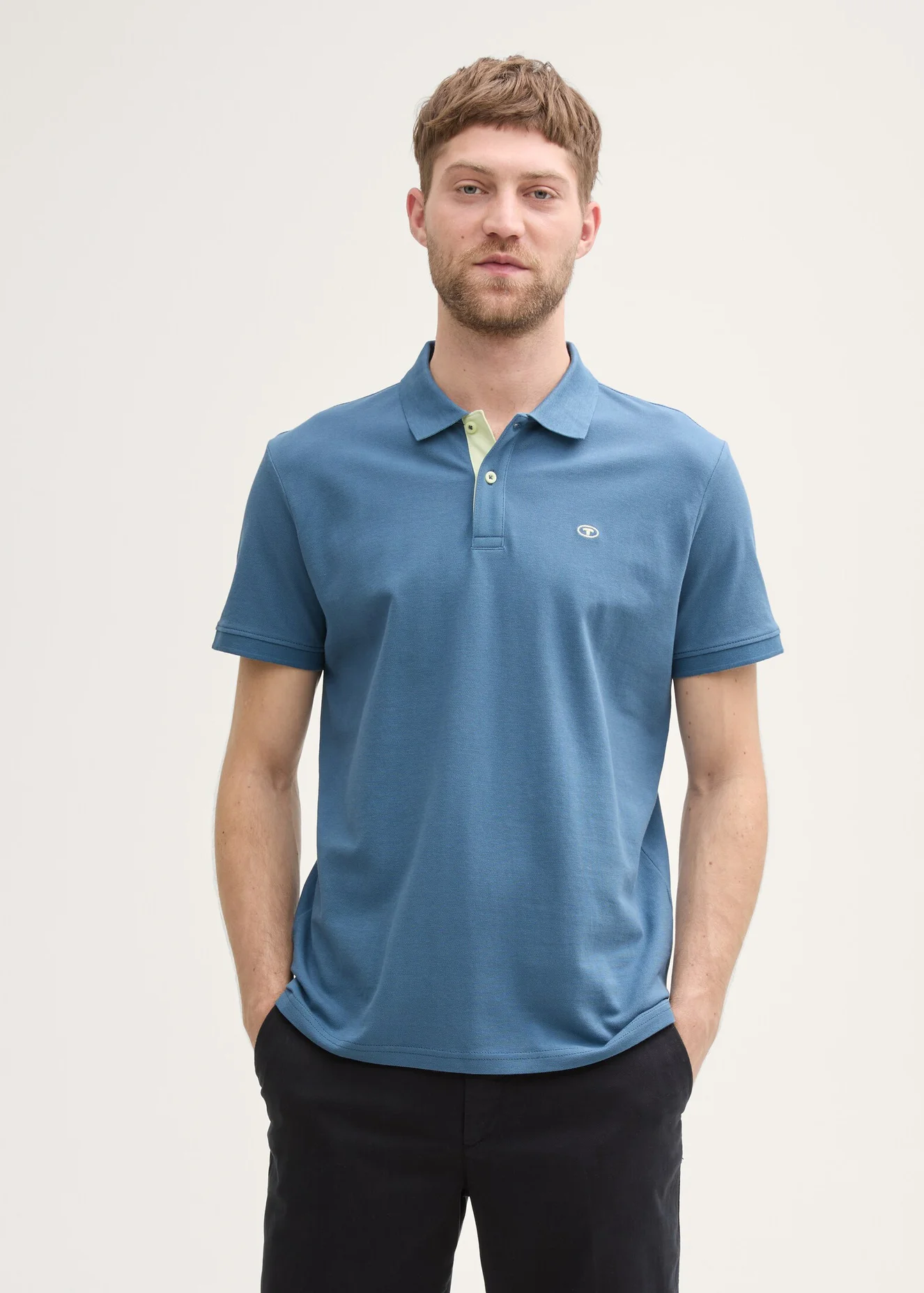 Tom Tailor Basic Polo With Contrast Mystical Blue