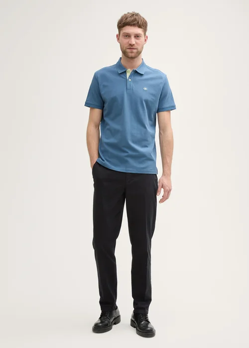 Tom Tailor Basic Polo With Contrast Mystical Blue - 1031006-36985