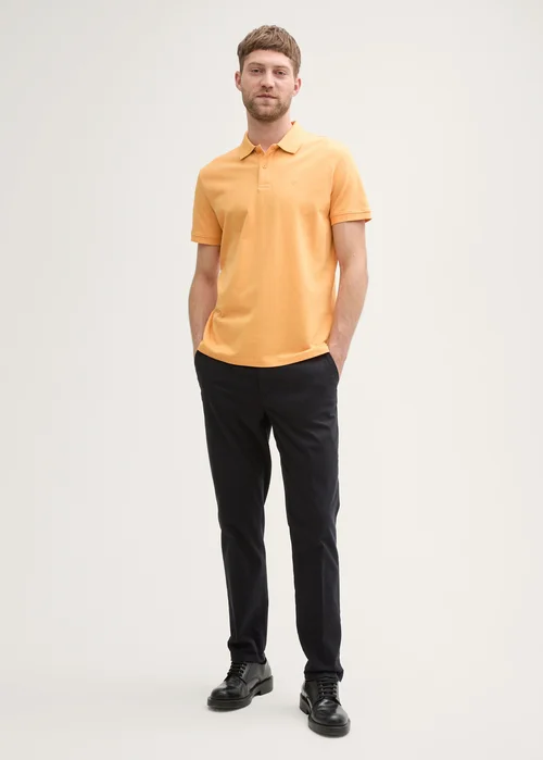 Tom Tailor Basic Polo With Contrast Peachy Orange