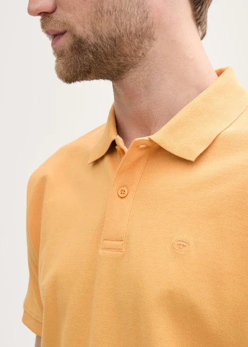 Tom Tailor Basic Polo With Contrast Peachy Orange