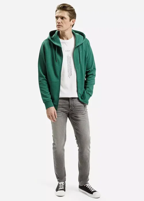 Cross Jeans Zip Hoodie Sweatshirt Emerald 479 - 25503-479