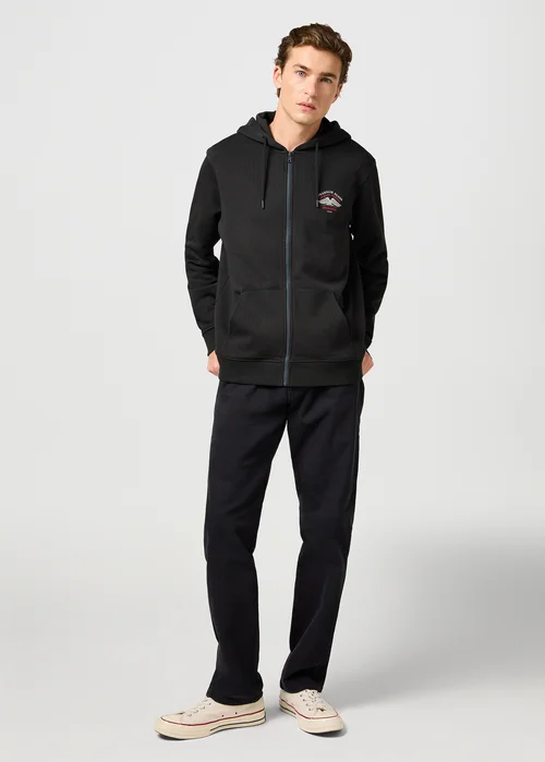 Wrangler Graphic Zip Hoodie Faded Black - 112362888