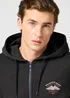 Wrangler Graphic Zip Hoodie Faded Black - 112362888