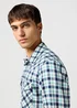 Wrangler Western Shirt Blue Check - 112362384