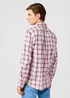 Wrangler One Pocket Shirt Light Blue Check
