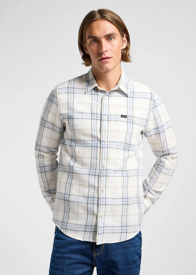 Lee Leesure Shirt Shy Blue Check