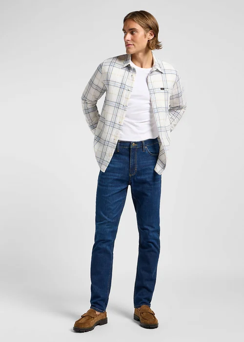 Lee Leesure Shirt Shy Blue Check