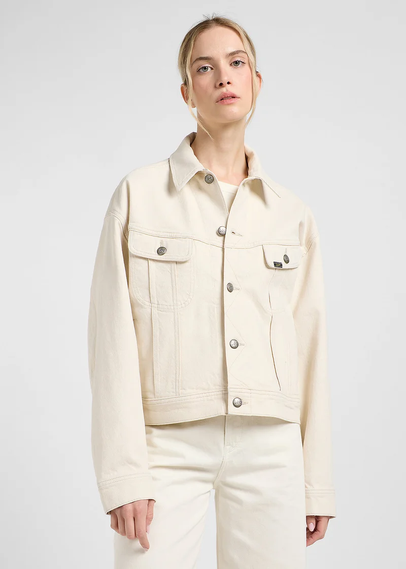 Lee Drop Shoulder Rider Jacket Ecru