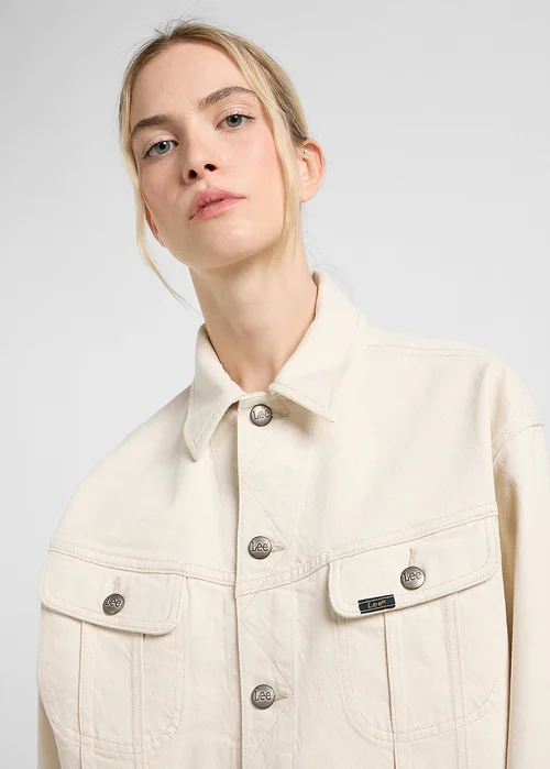 Lee Drop Shoulder Rider Jacket Ecru