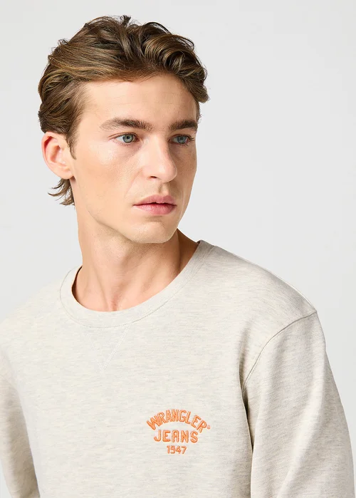 Wrangler Small Logo Tee Oat Melee