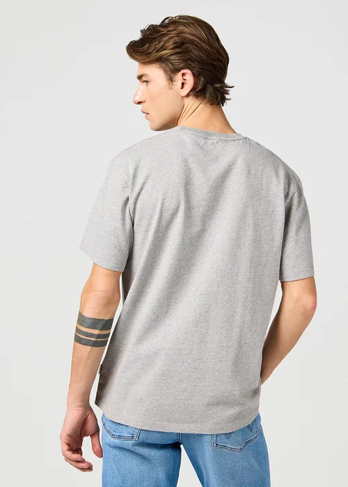 Wrangler Graphic Tee Mid Grey Mele - 112364087