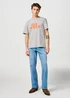 Wrangler Graphic Tee Mid Grey Mele - 112364087