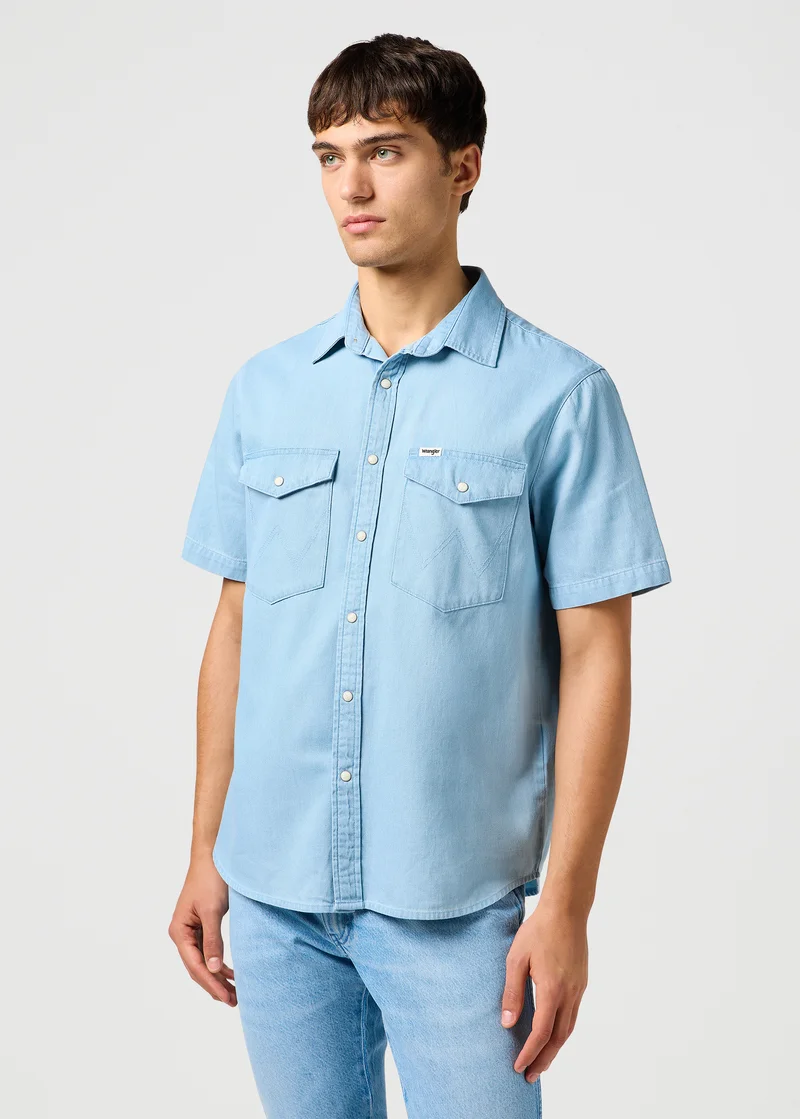 Wrangler Short Sleeve Western Shirt Superfade