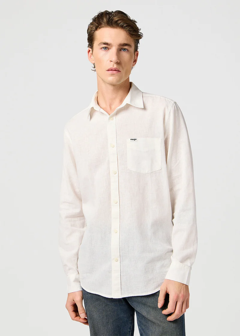 Wrangler One Pocket Shirt White - 112362907