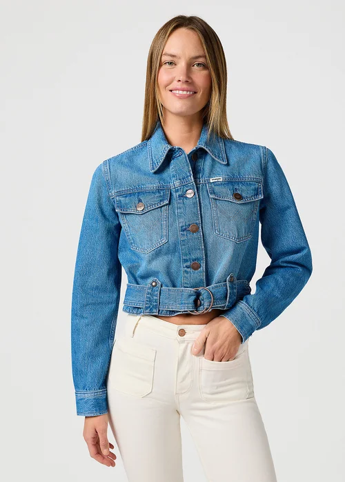 Wrangler Moto Denim Jacket Blossoming - 112362588