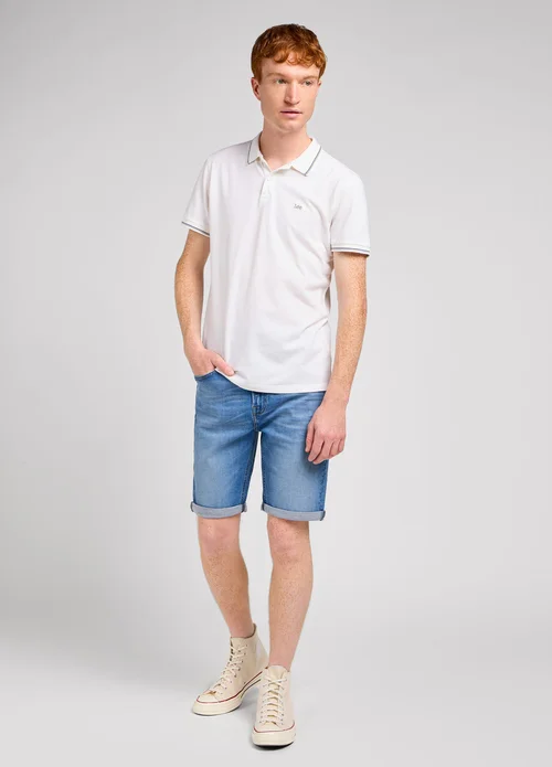 Lee Pique Polo Tee Bright White - 112349973