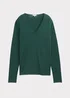 Tom Tailor Sweater Basic V Neck Explorer Green