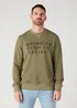 Wrangler Graphic Crew Sweat Deep Lichen Green