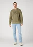 Wrangler Graphic Crew Sweat Deep Lichen Green