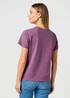 Lee Drapey V Neck Tee Berry - 112362318