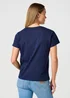 Lee Drapey V Neck Tee Navy - 112362546