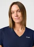 Wrangler Drapey V Neck Tee Navy - 112362546