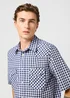 Wrangler Western Shirt Black Iris Check - 112364996