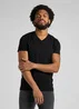 Lee Twin Pack V Neck Black White