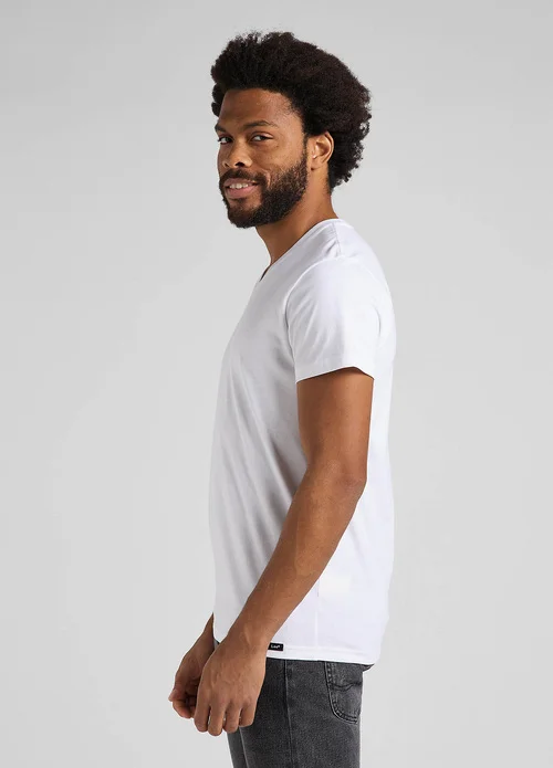 Lee Twin Pack V Neck Black White