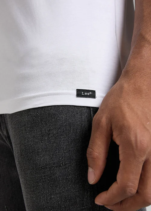 Lee Twin Pack V Neck Black White