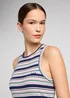 Lee Ribbed Tank Medieval Blue Stripe - 112350213