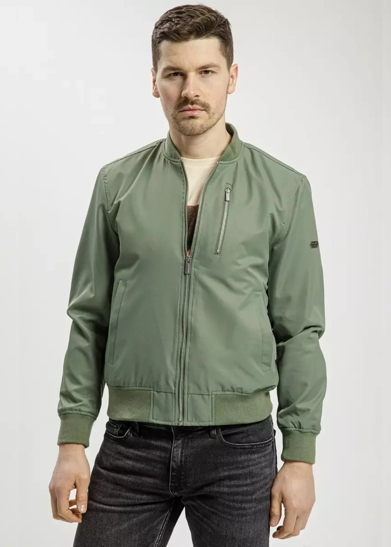 Cross Jeans Bomber Jacket Green - 40274-002