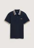 Tom Tailor Piqu Polo Shirt With Stretch Sky Captain Blue - 1045629-10668