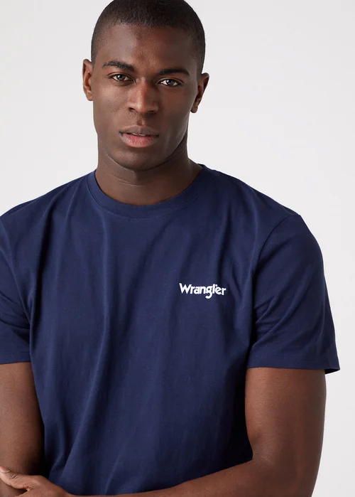 Wrangler 2 Pack Sign Off Tee Real Navywhite
