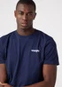 Wrangler 2 Pack Sign Off Tee Real Navywhite