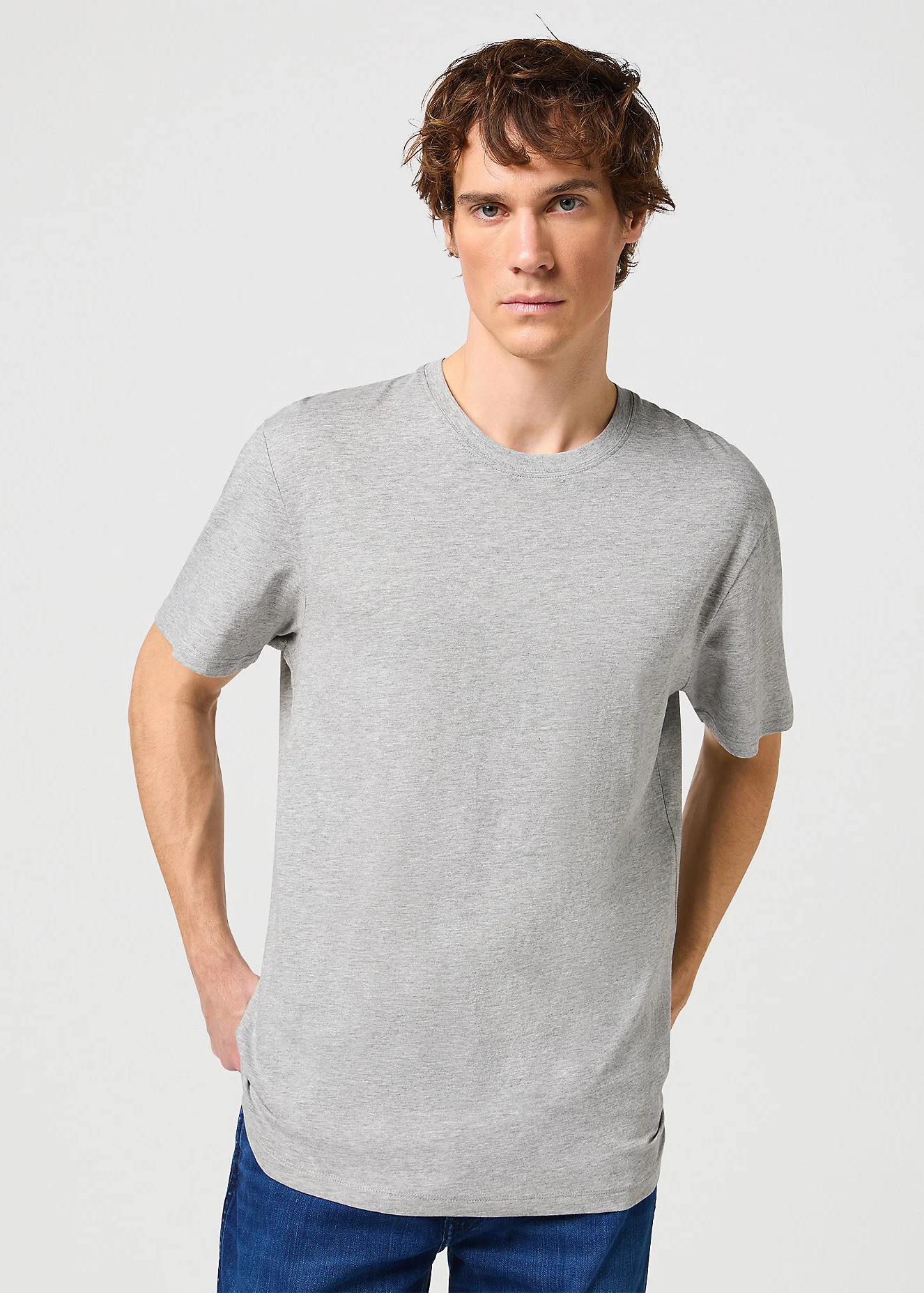 Wrangler 2 Pack Tee Mid Grey Mel