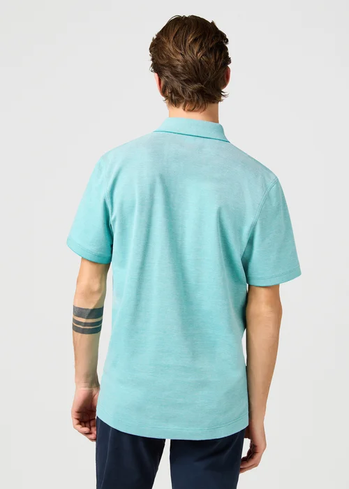 Wrangler Refined Polo Shirt Teal - 112362834