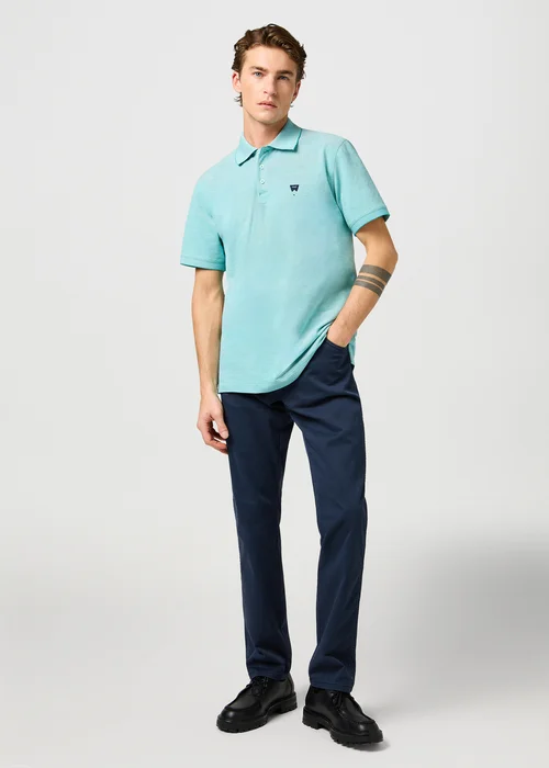 Wrangler Refined Polo Shirt Teal - 112362834