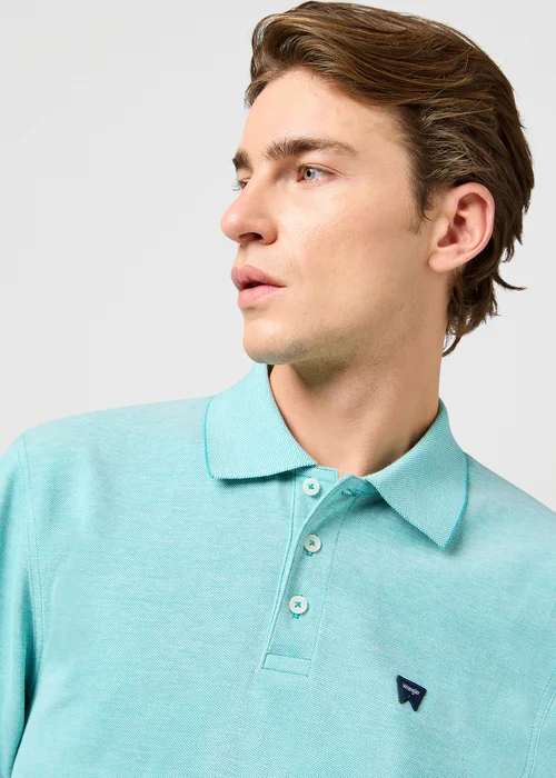 Wrangler Refined Polo Shirt Teal - 112362834