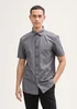 Tom Tailor Shirt Grey Small Hexagon Design - 1045082-37272