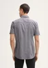 Tom Tailor Shirt Grey Small Hexagon Design - 1045082-37272