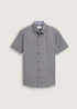 Tom Tailor Shirt Grey Small Hexagon Design - 1045082-37272