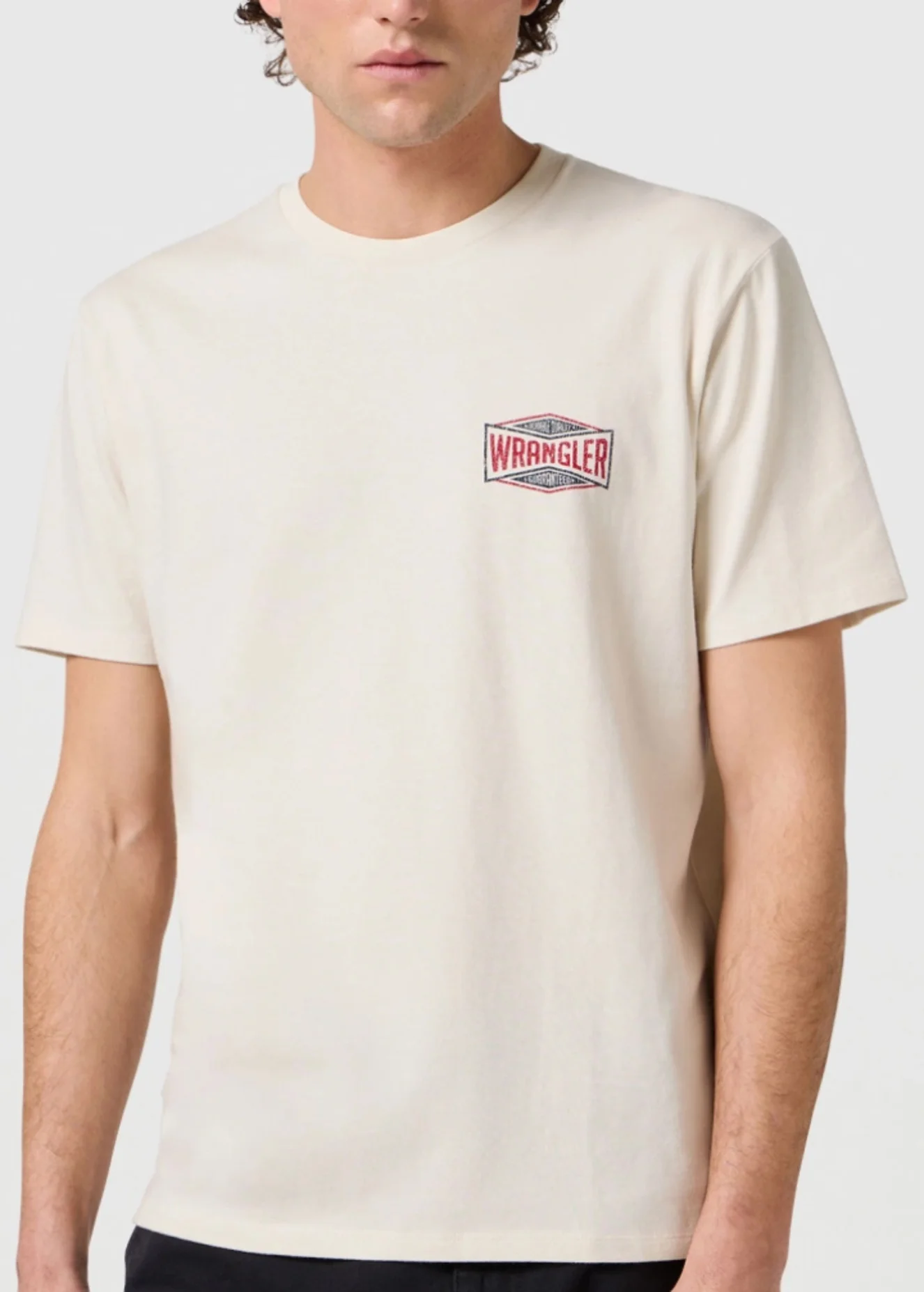 Wrangler Small Logo Tee Vintage White - 112362541