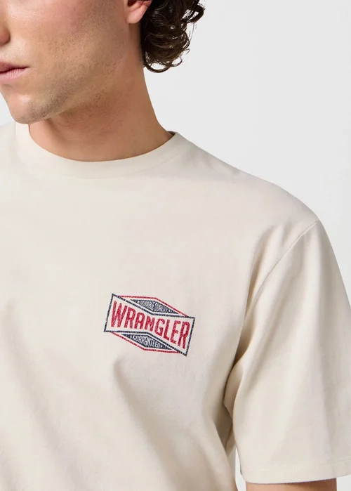 Wrangler Small Logo Tee Vintage White - 112362541