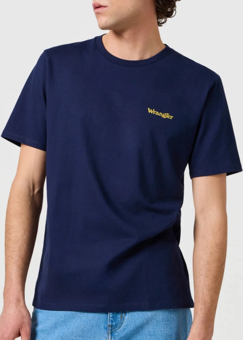 Wrangler Small Logo Tee Navy