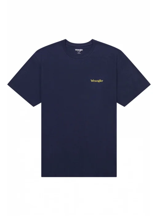 Wrangler Small Logo Tee Navy - 112362369