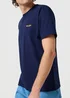 Wrangler Small Logo Tee Navy - 112362369