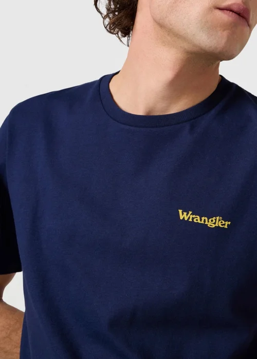 Wrangler Small Logo Tee Navy - 112362369