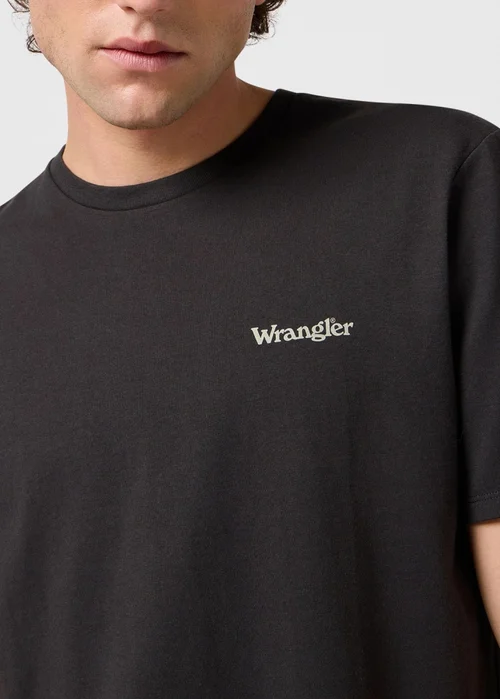 Wrangler Small Logo Tee Faded Black - 112362370