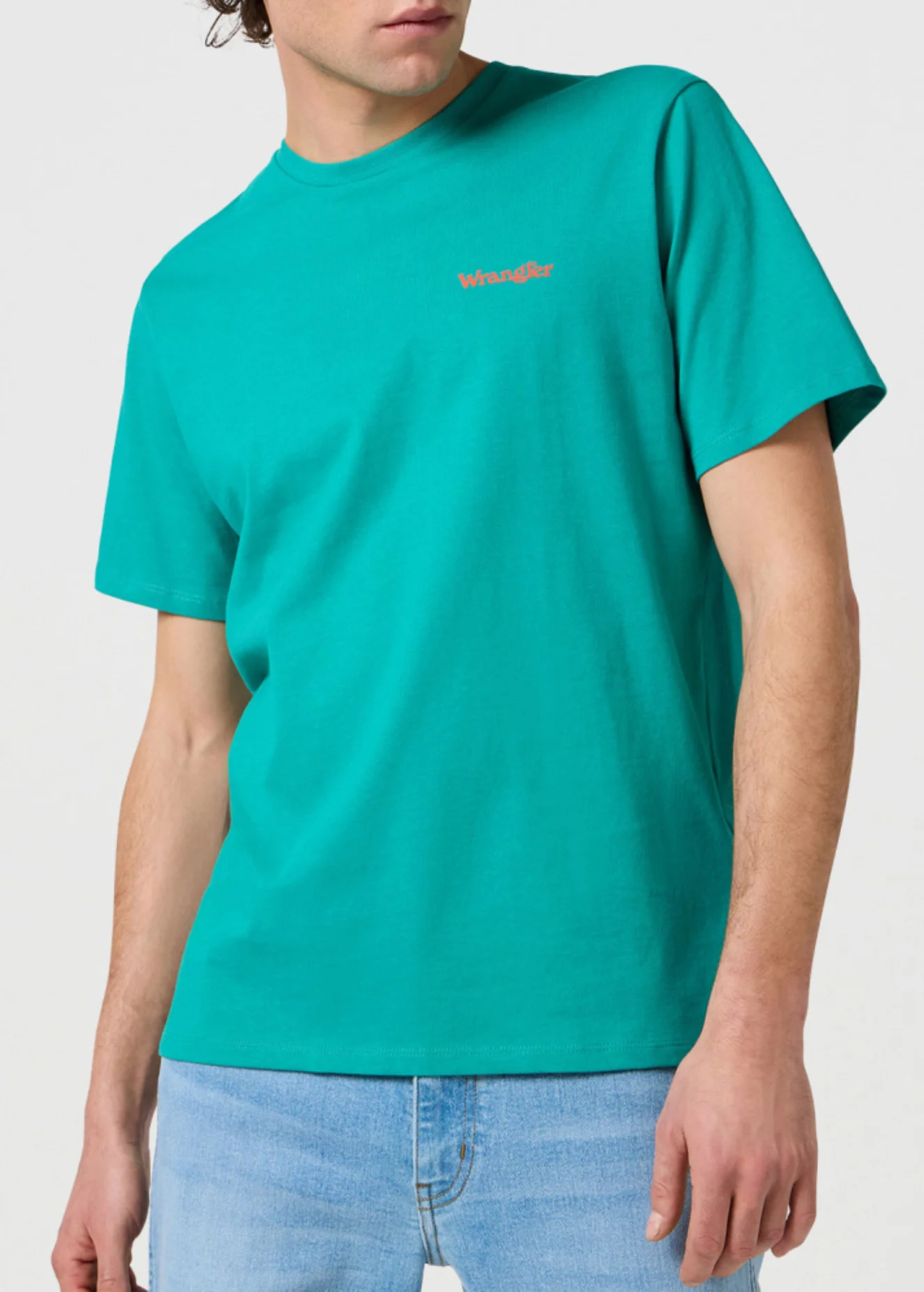 Wrangler Small Logo Tee Porcelain Green - 112362371